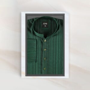 bottle-green-and-black-striped-panjabi