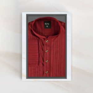 maroon-and-black-striped-panjabi