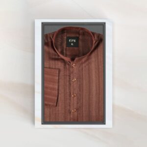 coffee-and-black-striped-panjabi