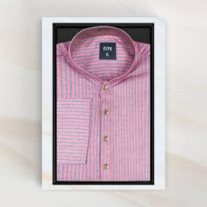 light-megenta-and-dark-ash-striped-panjabi