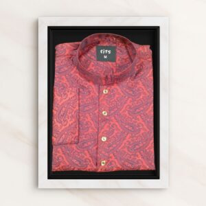 Maroon and Mixd color Printed Panjabi