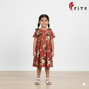 Girls Half Sleeve Knit Frock