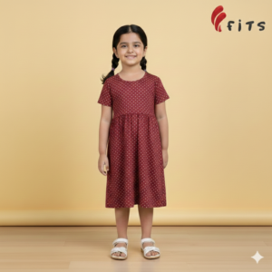 Girls Half Sleeve Knit Frock