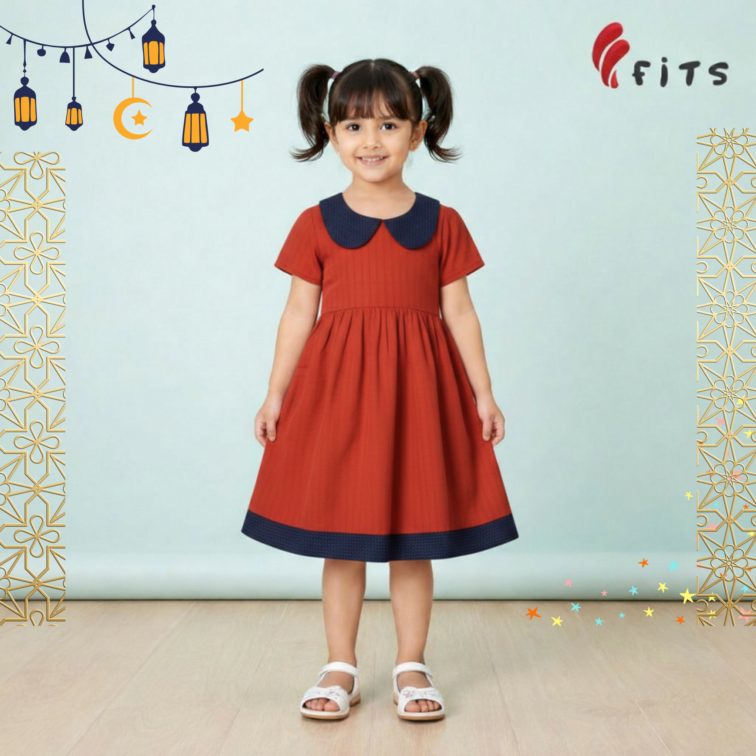 girls-half-sleeve-woven-frock-10