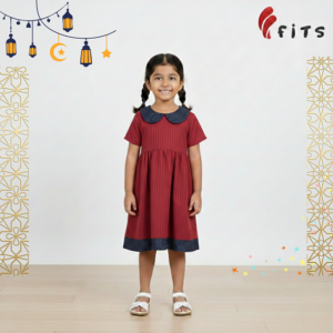 girls-half-sleeve-woven-frock-6